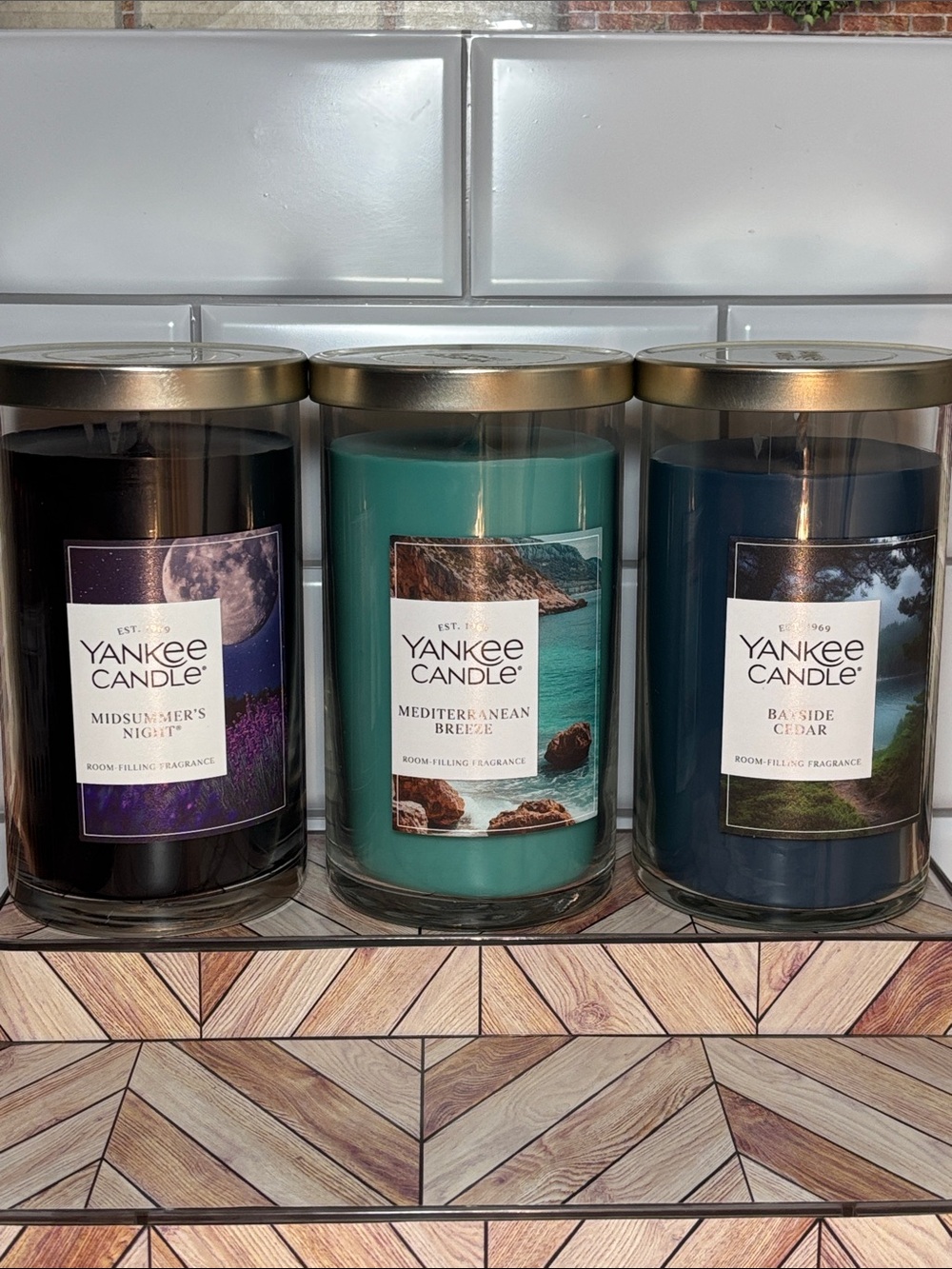 Yankee Candle Nature + Blues Medium Trio!